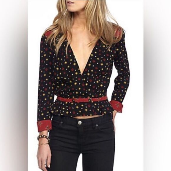 Free People Where We Roam Blouse Size Small NWT - Picture 1 of 9